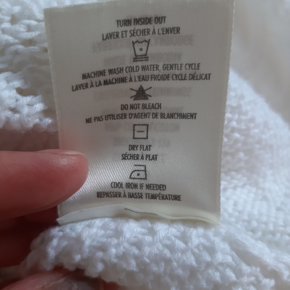 Women's Cropped Cardigan Large White - Picture 5 of 6